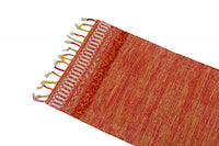 Tappeto moderno boston, stile kilim, 100% cotone, arancione, 240x60cm