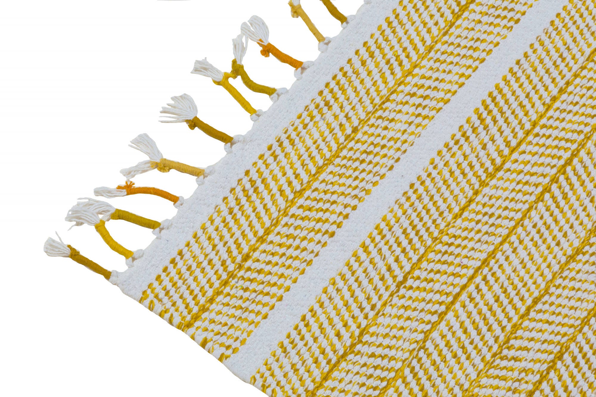 Tappeto moderno Alabama, stile kilim, 100% cotone, beige, 170x110cm