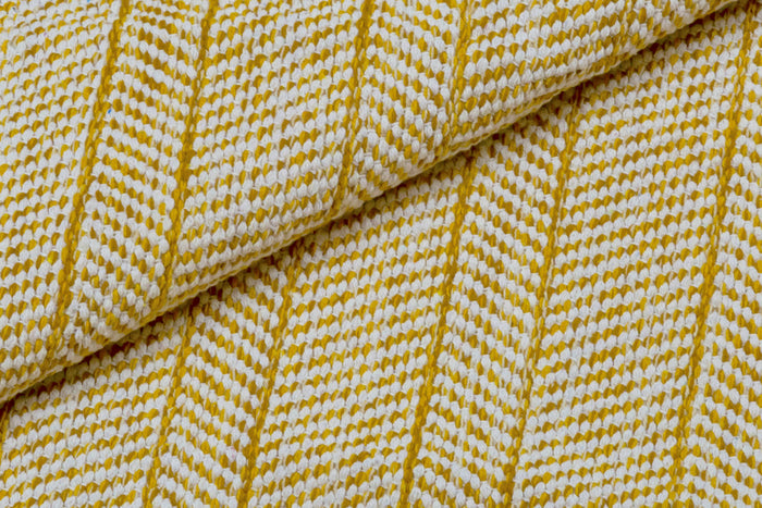 Tappeto moderno Alabama, stile kilim, 100% cotone, beige, 170x110cm