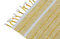 Tappeto moderno Alabama, stile kilim, 100% cotone, beige, 230x160cm