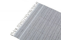 Tappeto moderno Alabama, stile kilim, 100% cotone, grigio, 170x110cm
