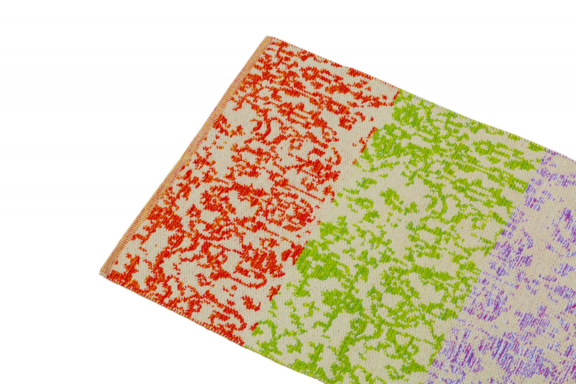 Tappeto moderno Utah, stile kilim, 100% cotone, multicoloree, 200x70cm