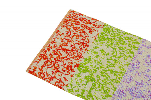 Tappeto moderno Utah, stile kilim, 100% cotone, multicoloree, 200x70cm