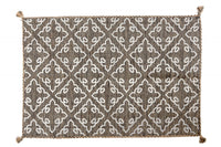 Tappeto moderno Toronto, stile kilim, 100% cotone, marrone, 180x120cm