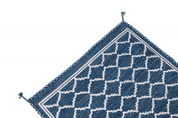 Tappeto moderno Toronto, stile kilim, 100% cotone, blu, 230x160cm