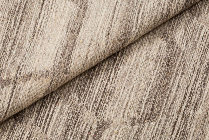 Tappeto moderno Detroit, stile kilim, 100% cotone, grigio, 250x200cm