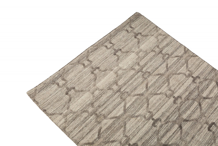 Tappeto moderno Detroit, stile kilim, 100% cotone, grigio, 250x150cm