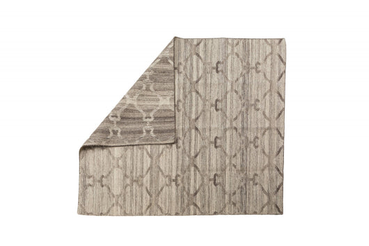 Tappeto moderno Detroit, stile kilim, 100% cotone, grigio, 300x250cm