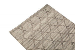 Tappeto moderno Detroit, stile kilim, 100% cotone, grigio, 300x250cm