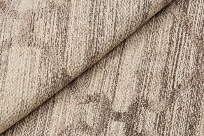 Tappeto moderno Detroit, stile kilim, 100% cotone, grigio, 300x250cm