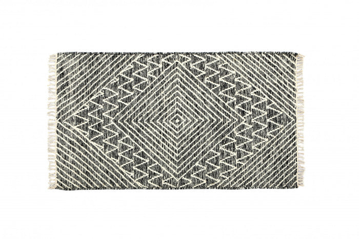 Tappeto moderno orlando, stile kilim, 100% cotone, multicoloree, 110x60cm