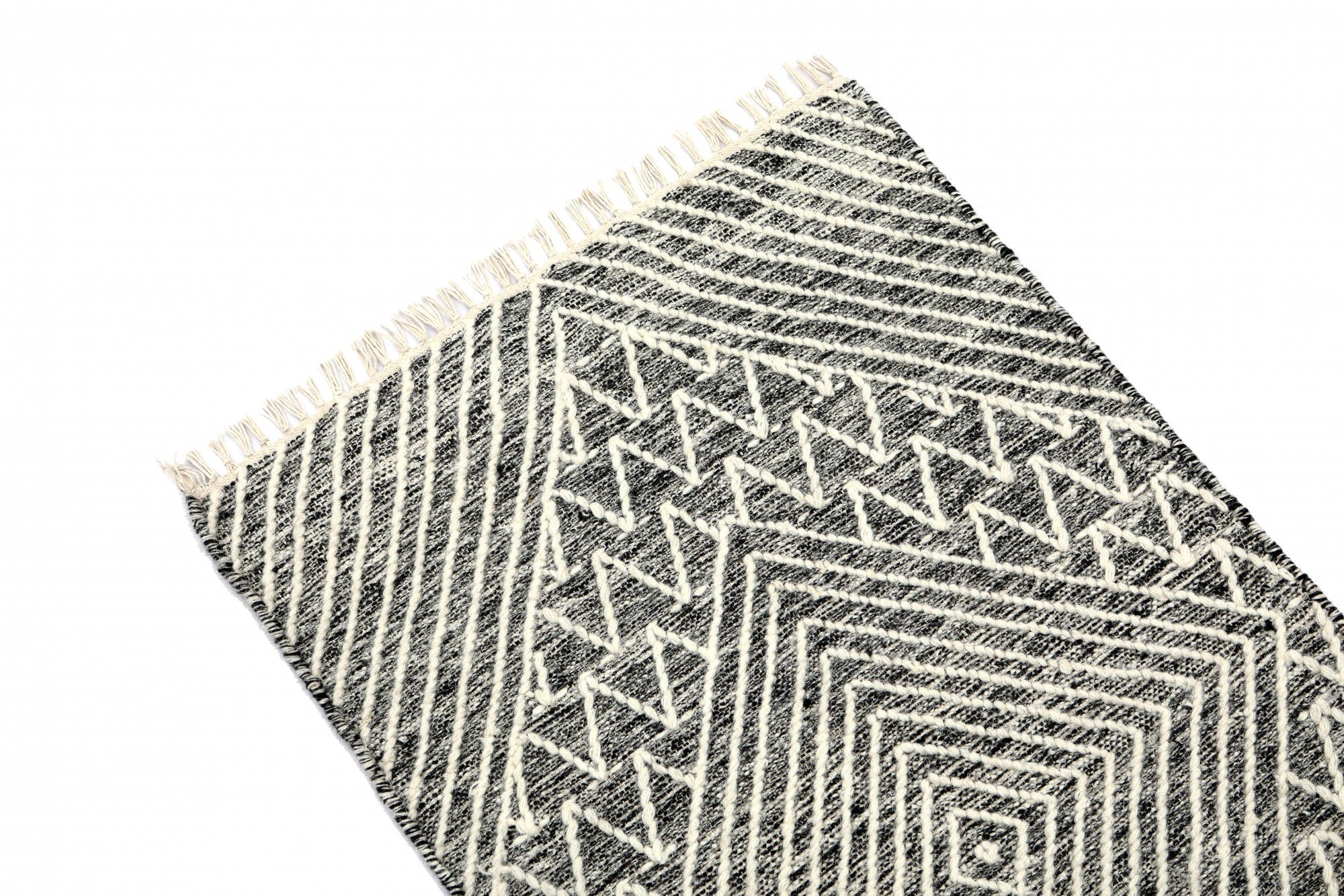 Tappeto moderno orlando, stile kilim, 100% cotone, multicoloree, 110x60cm