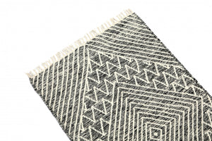 Tappeto moderno orlando, stile kilim, 100% cotone, multicoloree, 110x60cm