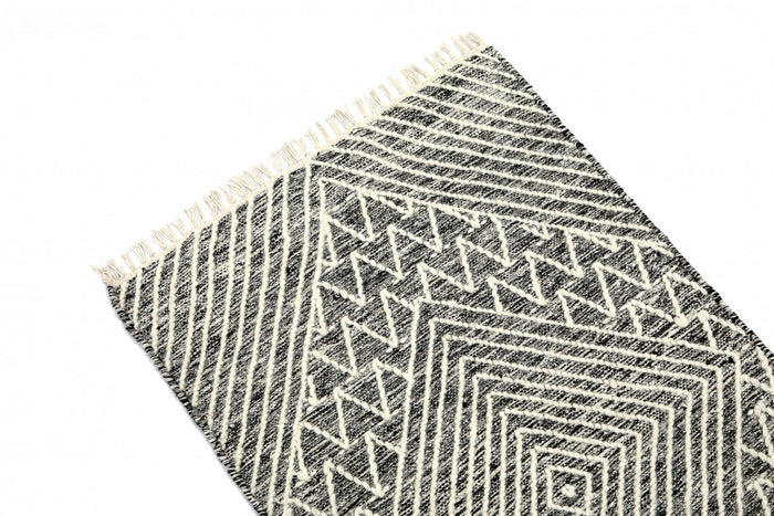 Tappeto moderno orlando, stile kilim, 100% cotone, multicoloree, 110x60cm