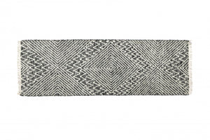 Tappeto moderno orlando, stile kilim, 100% cotone, multicoloree, 180x60cm