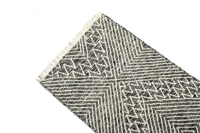 Tappeto moderno orlando, stile kilim, 100% cotone, multicoloree, 180x60cm