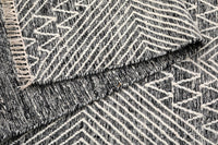 Tappeto moderno orlando, stile kilim, 100% cotone, multicoloree, 180x60cm