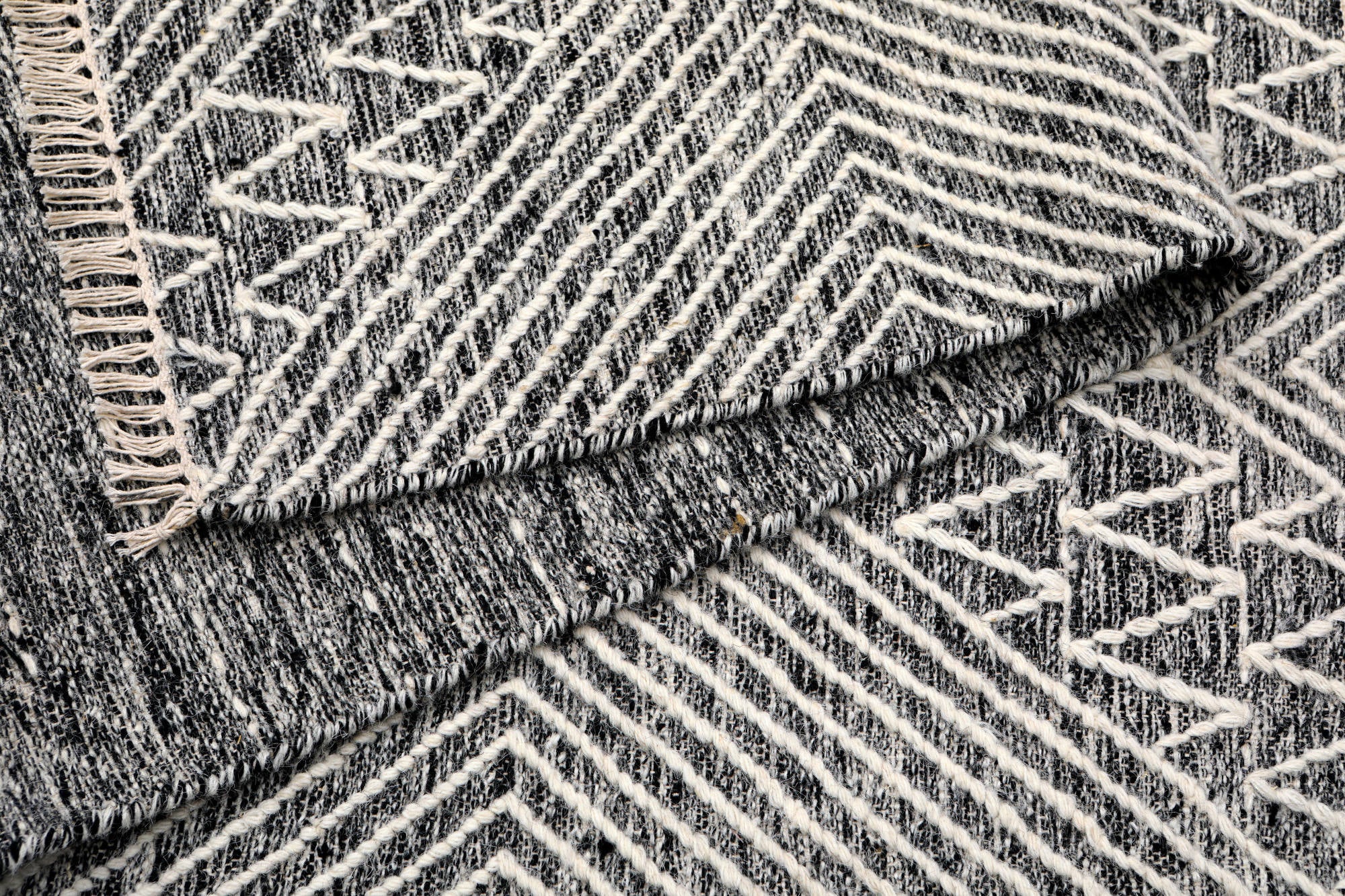 Tappeto moderno orlando, stile kilim, 100% cotone, multicoloree, 180x60cm