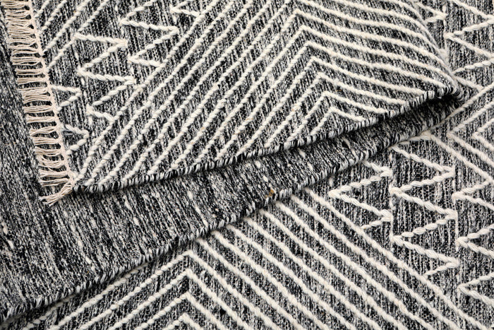 Tappeto moderno orlando, stile kilim, 100% cotone, multicoloree, 180x60cm