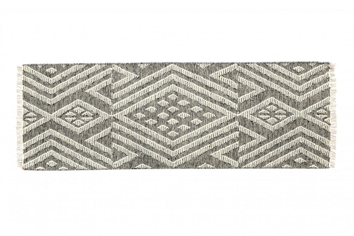 Tappeto moderno orlando, stile kilim, 100% cotone, multicoloree, 180x60cm