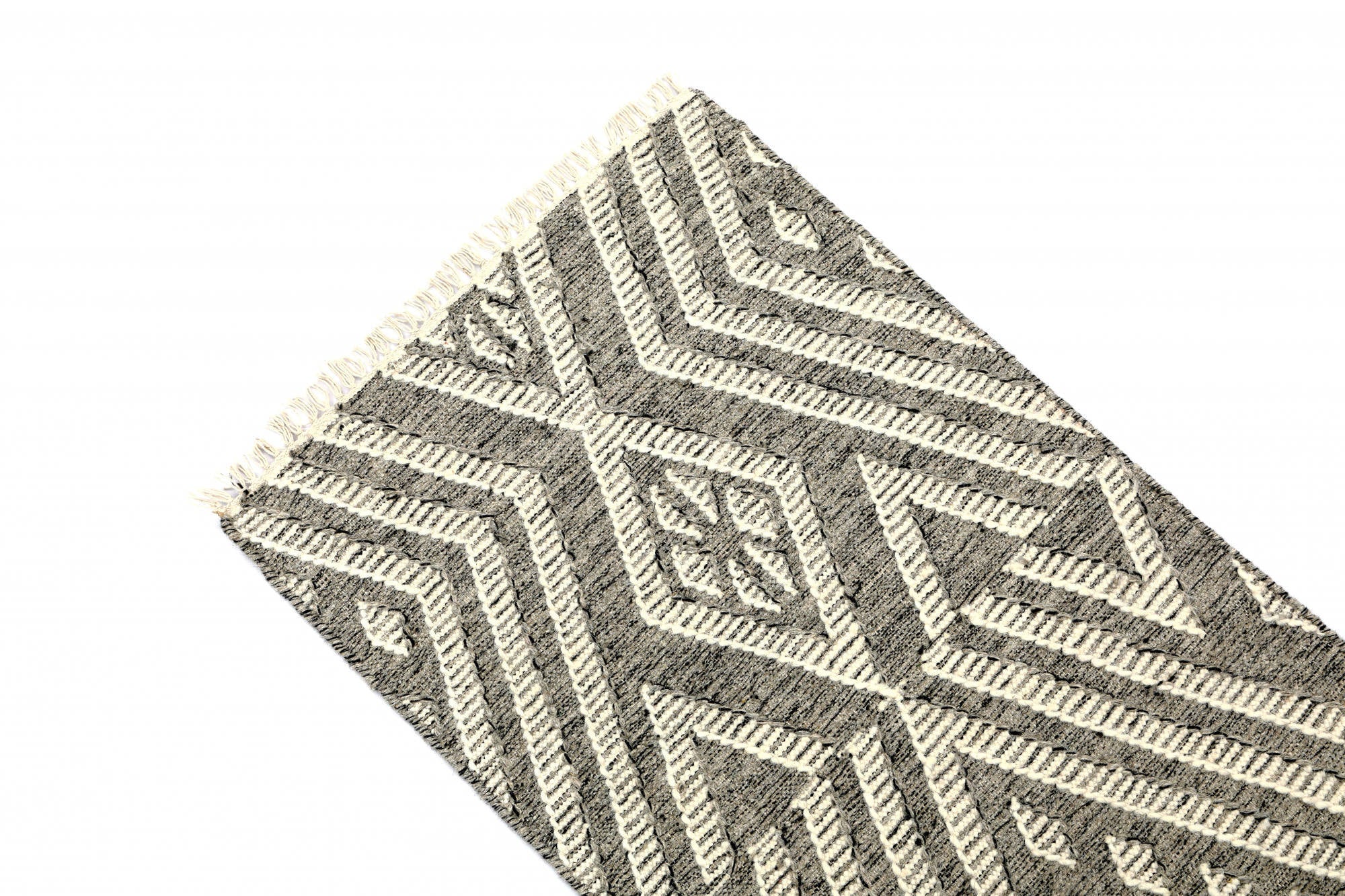 Tappeto moderno orlando, stile kilim, 100% cotone, multicoloree, 180x60cm