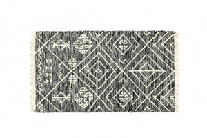 Tappeto moderno orlando, stile kilim, 100% cotone, multicoloree, 110x60cm