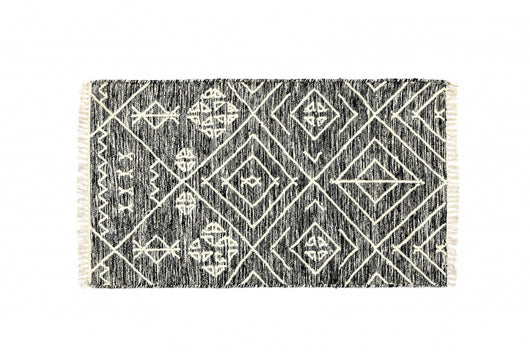 Tappeto moderno orlando, stile kilim, 100% cotone, multicoloree, 110x60cm