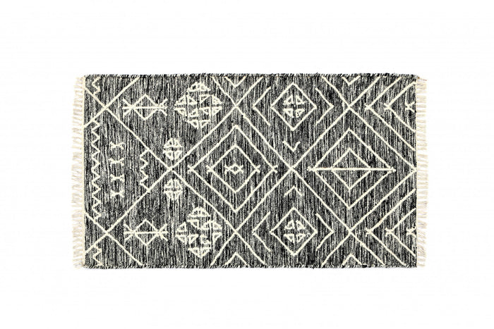 Tappeto moderno orlando, stile kilim, 100% cotone, multicoloree, 110x60cm