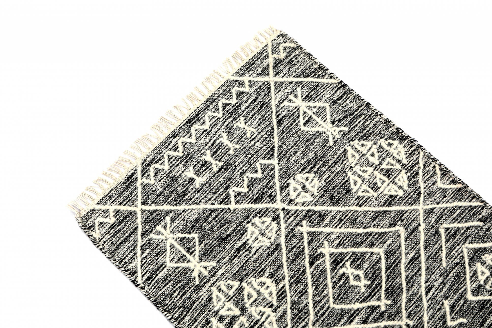 Tappeto moderno orlando, stile kilim, 100% cotone, multicoloree, 110x60cm