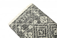 Tappeto moderno orlando, stile kilim, 100% cotone, multicoloree, 110x60cm