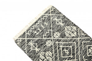 Tappeto moderno orlando, stile kilim, 100% cotone, multicoloree, 110x60cm