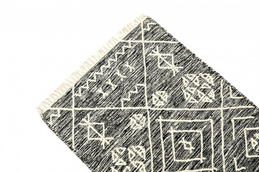 Tappeto moderno orlando, stile kilim, 100% cotone, multicoloree, 110x60cm