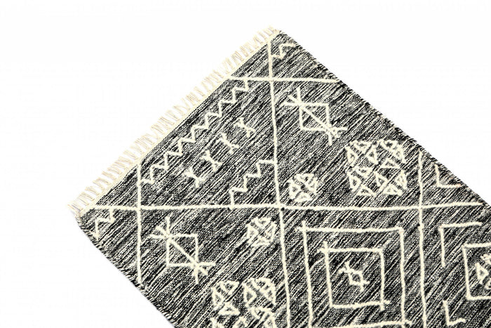 Tappeto moderno orlando, stile kilim, 100% cotone, multicoloree, 110x60cm