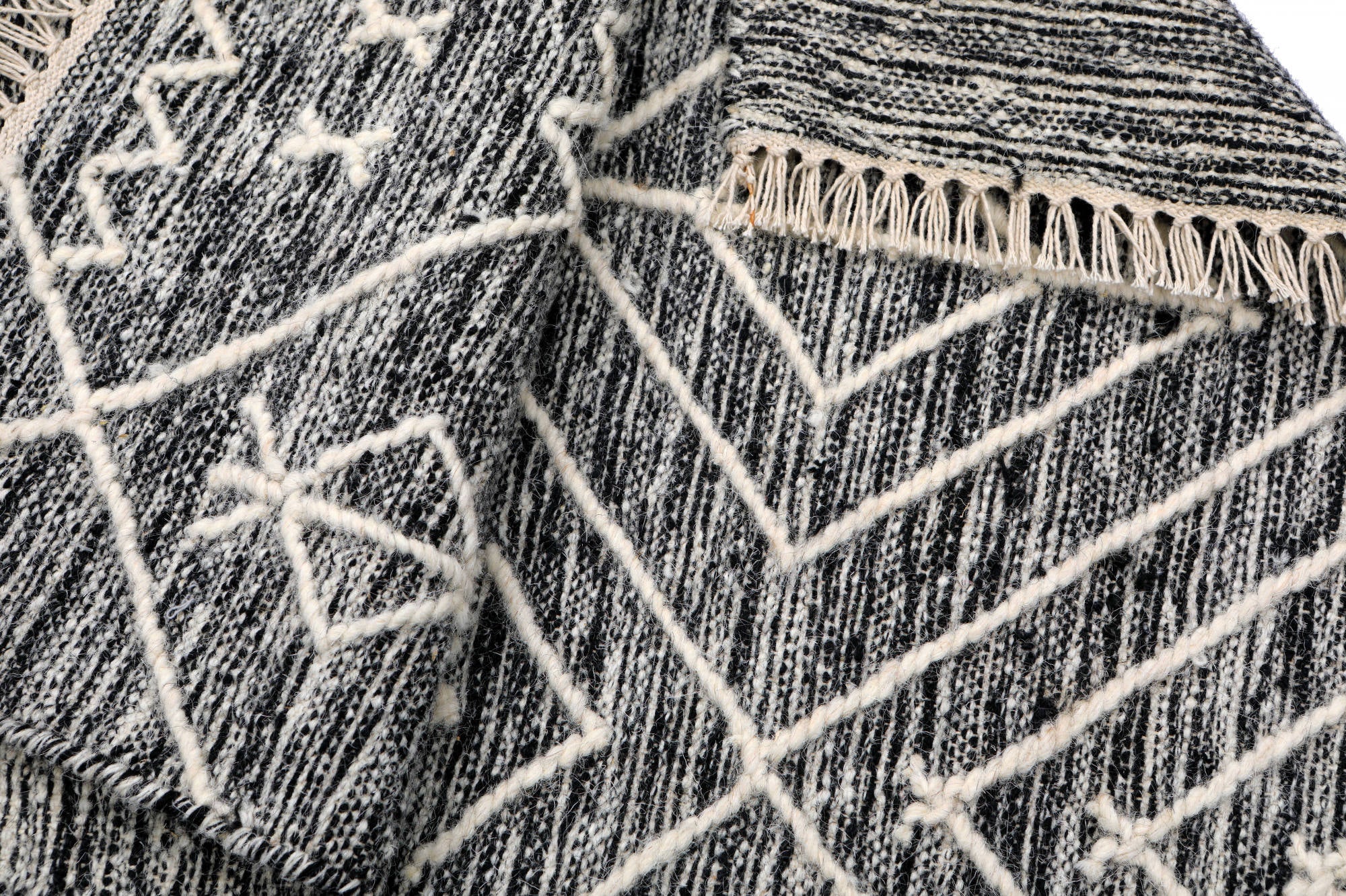 Tappeto moderno orlando, stile kilim, 100% cotone, multicoloree, 110x60cm