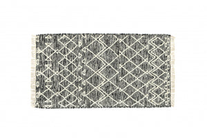 Tappeto moderno orlando, stile kilim, 100% cotone, multicoloree, 110x60cm