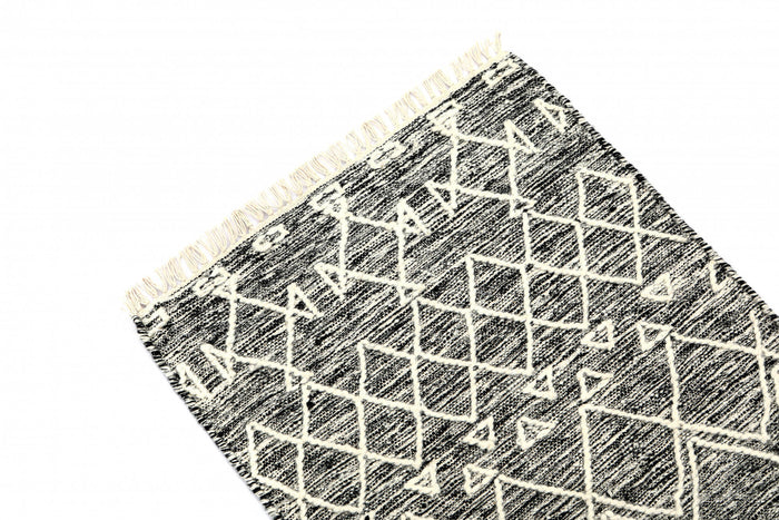 Tappeto moderno orlando, stile kilim, 100% cotone, multicoloree, 110x60cm