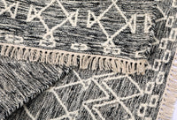 Tappeto moderno orlando, stile kilim, 100% cotone, multicoloree, 110x60cm