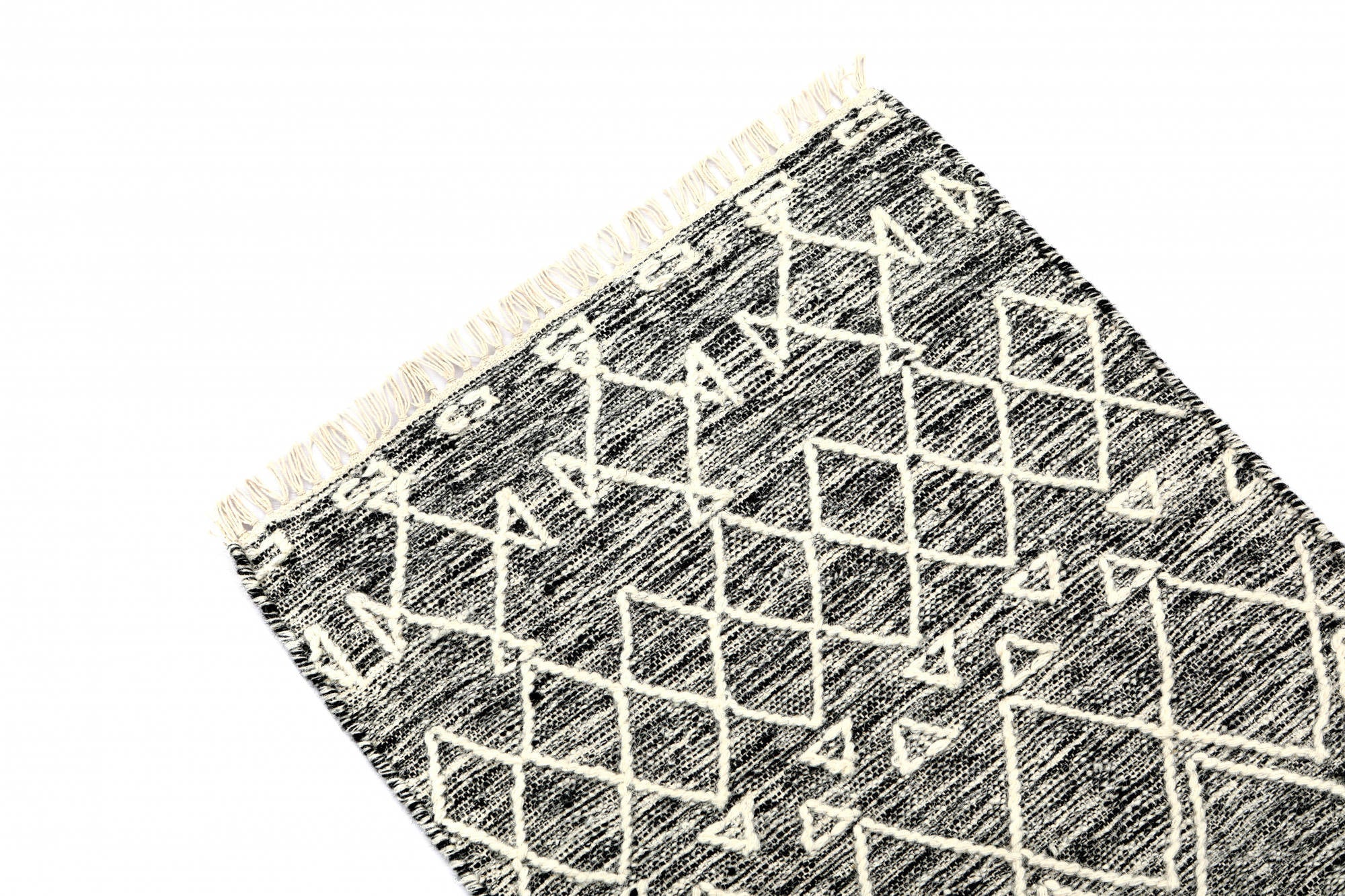 Tappeto moderno orlando, stile kilim, 100% cotone, multicoloree, 230x160cm