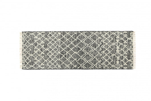 Tappeto moderno orlando, stile kilim, 100% cotone, multicoloree, 180x60cm