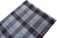 Tappeto moderno sacramento, stile kilim, 100% cotone, grigio, 150x90cm