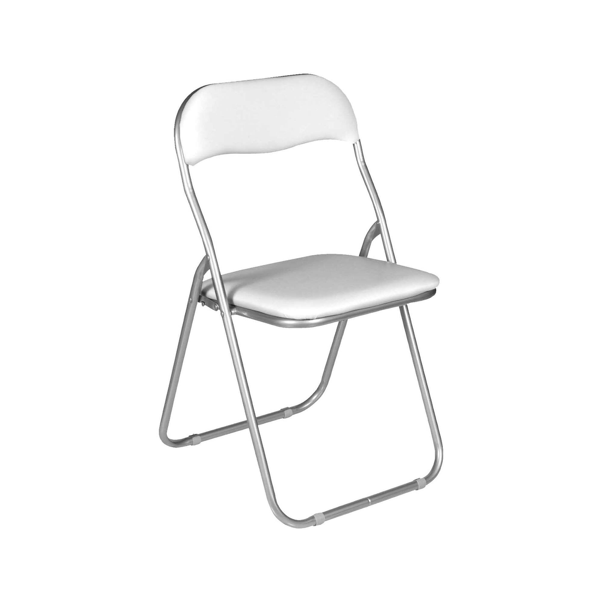 Sedia Antenore, colore bianco, Misure 43 x 47 x 78 cm