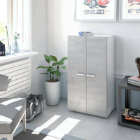 Arful, Armadio Multiuso 2 Ante 6 Ripiani, 75x101h cm Bianco