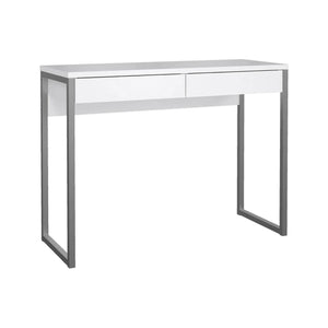 Scrivania lineare con due Anavi, colore bianco, Misure 101 x 76,5 x 40 cm