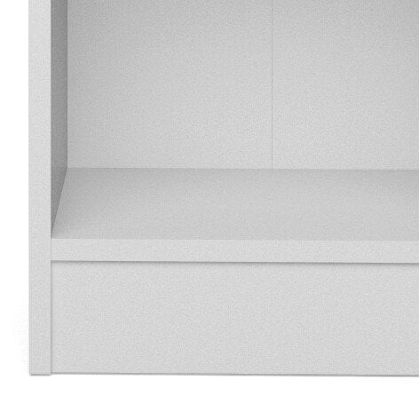 Libreria a tre Alcesti, colore bianco, cm 40 x 107 x 26