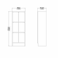 Libreria a tre Alcesti, colore bianco, cm 40 x 107 x 26