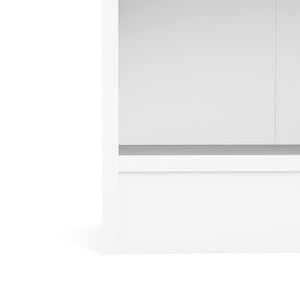 Libreria a tre Aski, colore bianco, cm 79 x 107 x 27