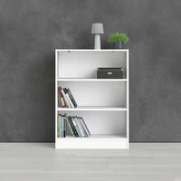 Libreria a tre Aski, colore bianco, cm 79 x 107 x 27