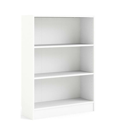 Libreria a tre Aski, colore bianco, cm 79 x 107 x 27