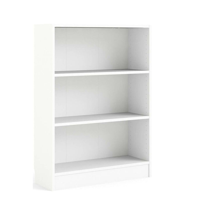 Libreria a tre Aski, colore bianco, cm 79 x 107 x 27