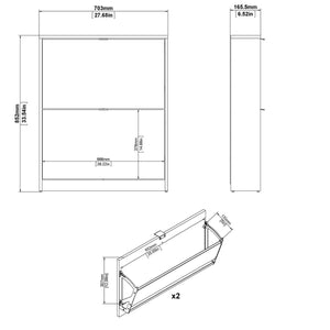 Scarpiera Turchese, Mobile portascarpe, Armadio da ingresso multiuso, Mobiletto per calzature, 70x17 h85 cm, Bianco